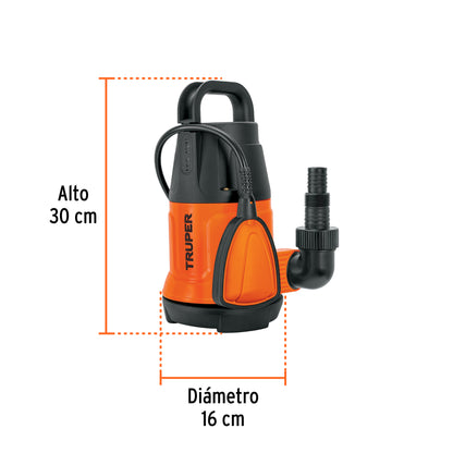 BOMBA PARA AGUA LIMPIA 1/2-HP SUMERGIBLE TRUPER
