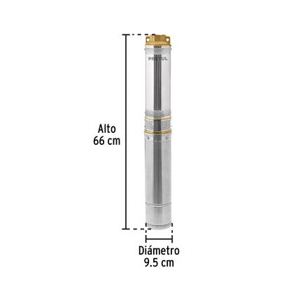 BOMBA PARA AGUA LIMPIA 1-HP SUMERGIBLE TIPO BALA PRETUL