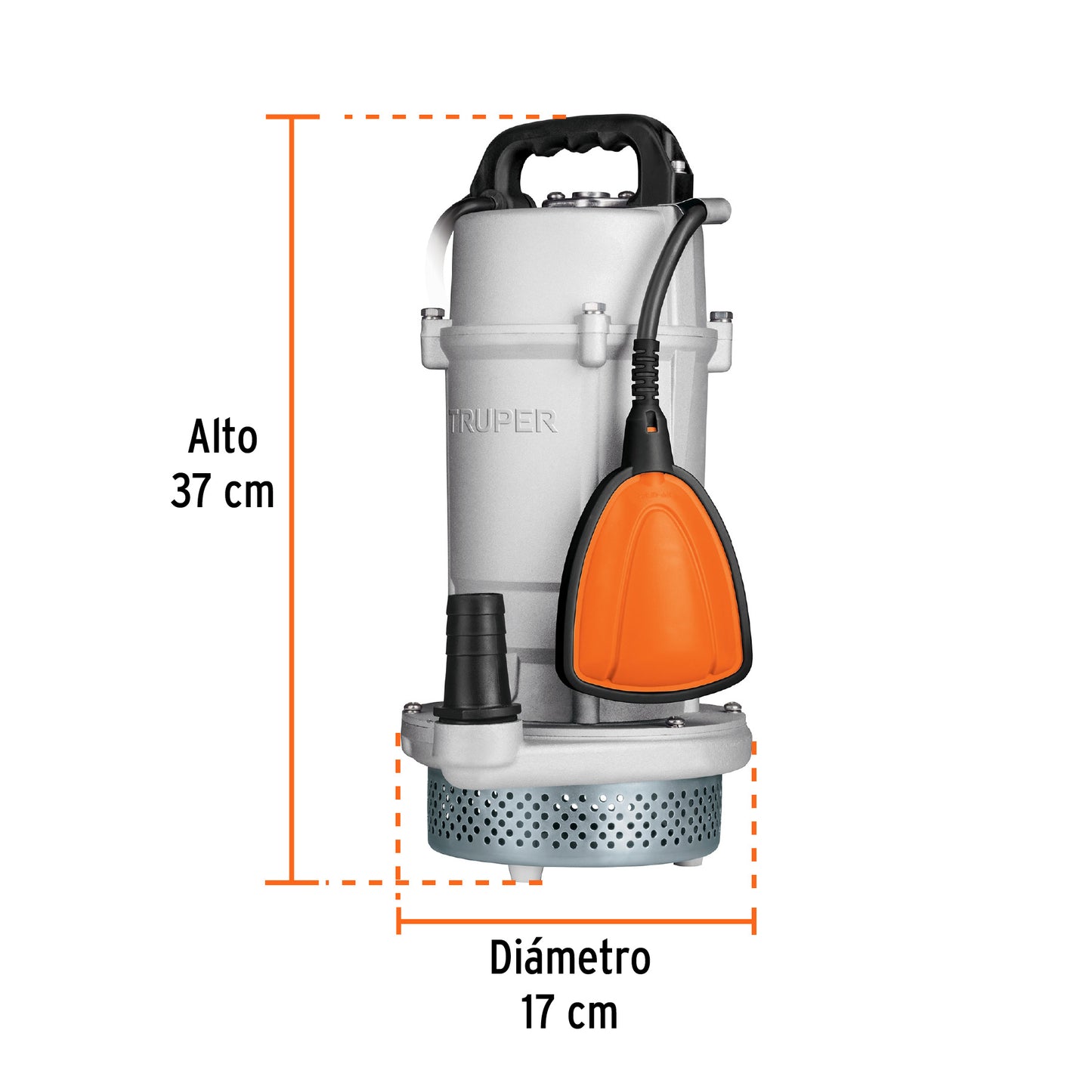 BOMBA PARA AGUA LIMPIA 1-HP SUMERGIBLE USO RUDO TRUPER BOS-1LPX
