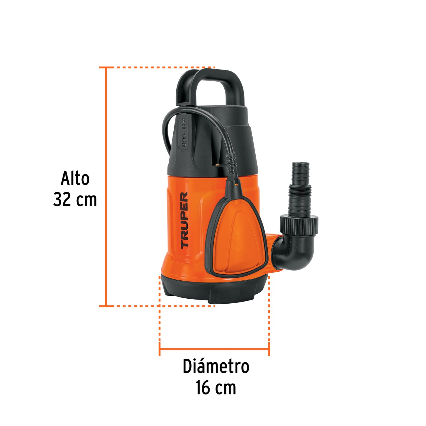 BOMBA PARA AGUA LIMPIA 1-HP SUMERGIBLE TRUPER
