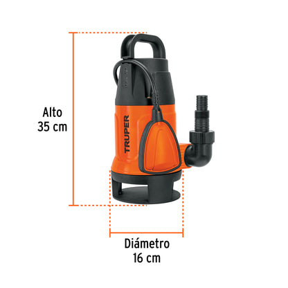 BOMBA PARA AGUA SUCIA 1-HP SUMERGIBLE TRUPER