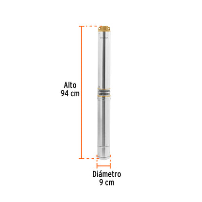 BOMBA PARA AGUA LIMPIA 2-HP 220V SUMERGIBLE TIPO BALA TRUPER