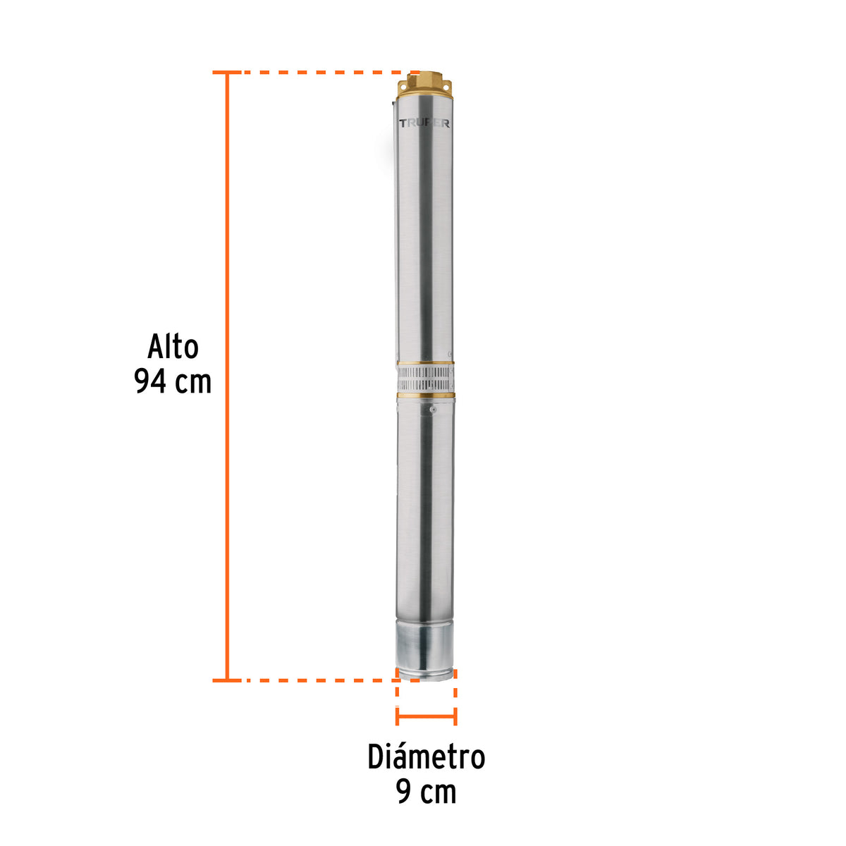 BOMBA PARA AGUA LIMPIA 2-HP SUMERGIBLE TIPO BALA TRUPER