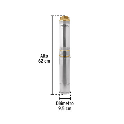 BOMBA PARA AGUA LIMPIA 3/4-HP SUMERGIBLE TIPO BALA PRETUL