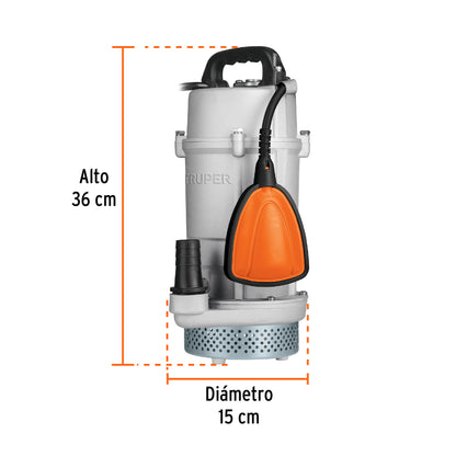 BOMBA PARA AGUA LIMPIA 3/4-HP SUMERGIBLE USO RUDO TRUPER