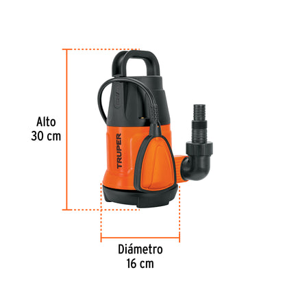 BOMBA PARA AGUA LIMPIA 3/4-HP SUMERGIBLE TRUPER