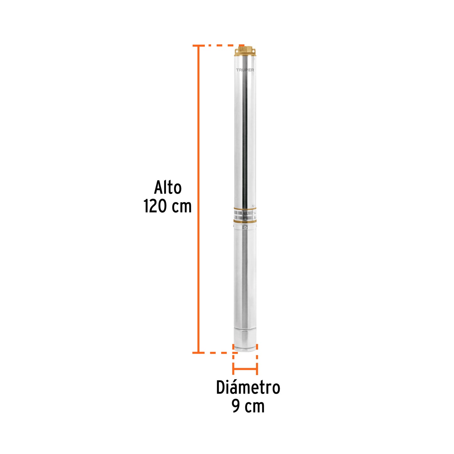 BOMBA PARA AGUA LIMPIA 3-HP 220V SUMERGIBLE TIPO BALA TRUPER