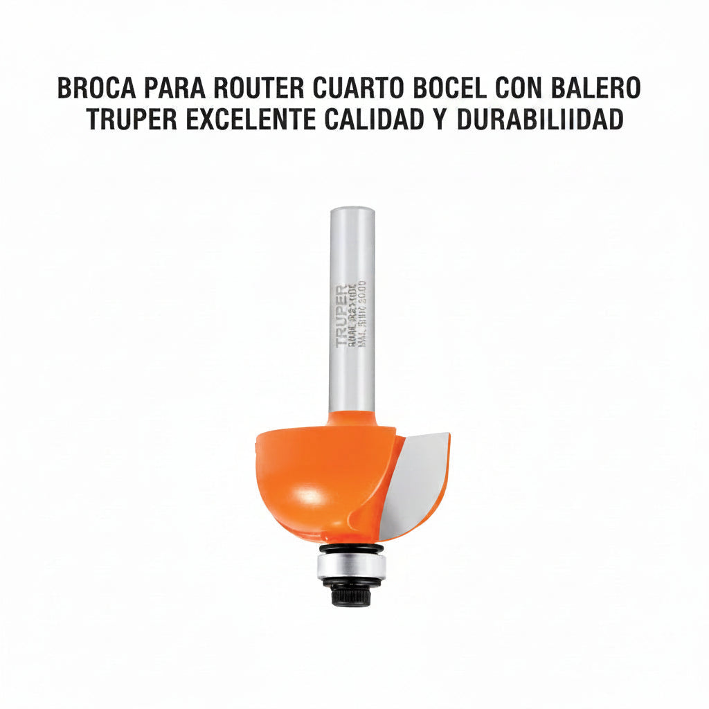 BROCA PARA ROUTER CUARTO BOCEL CON BALERO TRUPER