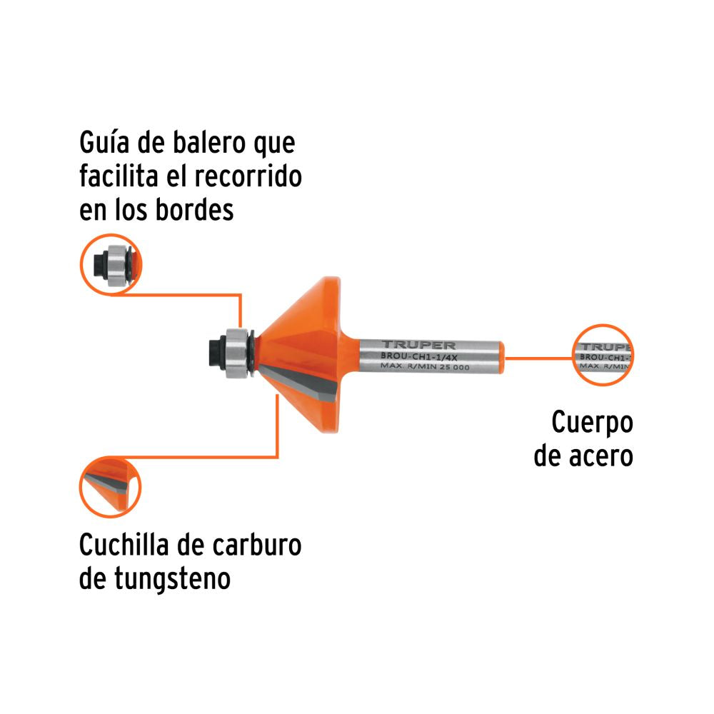 BROCA ROUTER 1-1/4 TRUPER 45/GRADOS