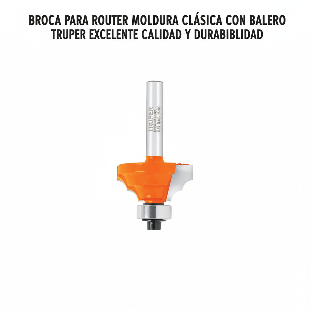 BROCA PARA ROUTER MOLDURA CLASICA CON BALERO TRUPER