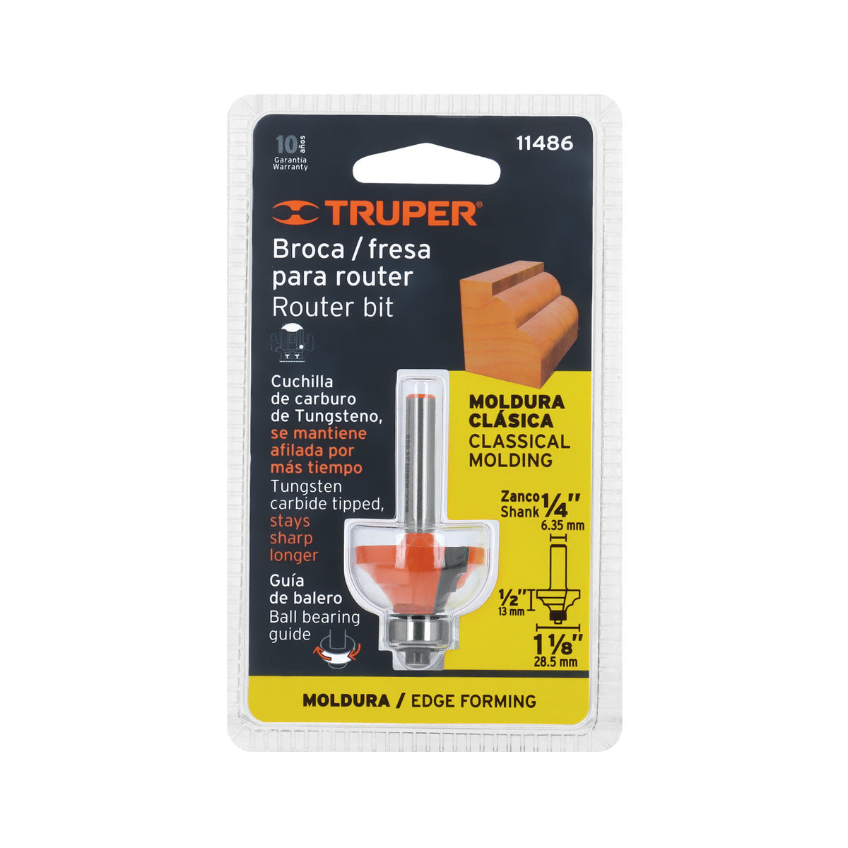 BROCA PARA ROUTER MOLDURA CLASICA CON BALERO TRUPER