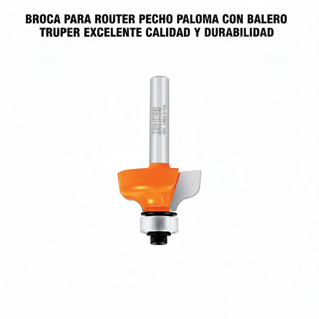 BROCA PARA ROUTER PECHO PALOMA CON BALERO TRUPER