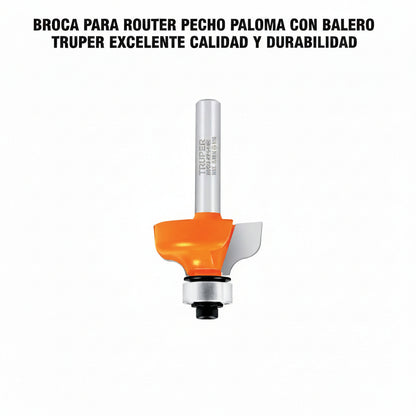 BROCA PARA ROUTER PECHO PALOMA CON BALERO TRUPER
