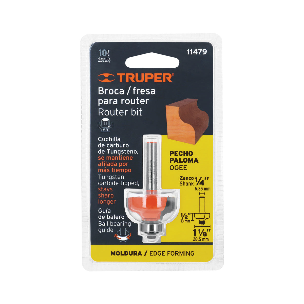 BROCA PARA ROUTER PECHO PALOMA CON BALERO TRUPER