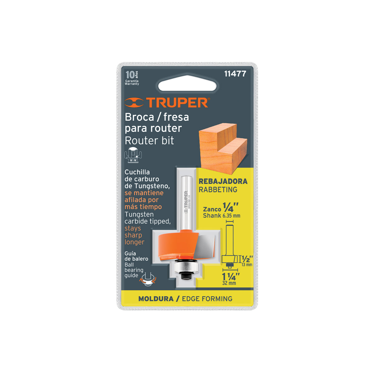 BROCA PARA ROUTER REBAJADOR 1-1/4 TRUPER