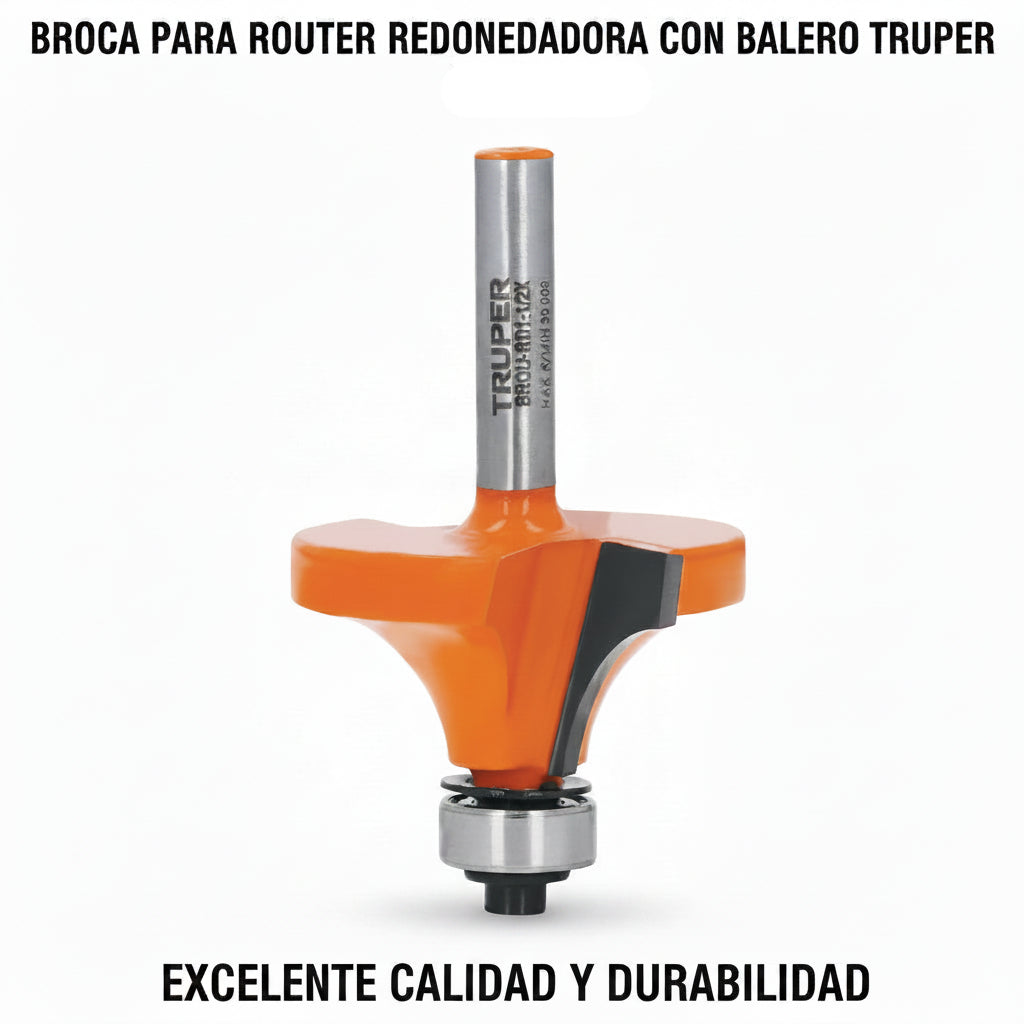 BROCA PARA ROUTER REDONDEADORA CON BALERO TRUPER