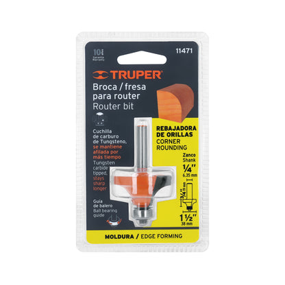 BROCA PARA ROUTER REDONDEADORA CON BALERO TRUPER