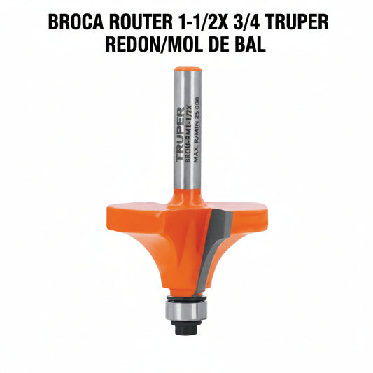 BROCA ROUTER 1-1/2X 3/4 TRUPER REDON/MOL DE BAL