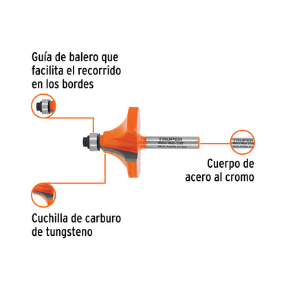 BROCA ROUTER 1-1/2X 3/4 TRUPER REDON/MOL DE BAL