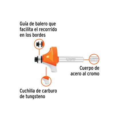 BROCA ROUTER 1-1/4 TRUPER REDONDEADOR
