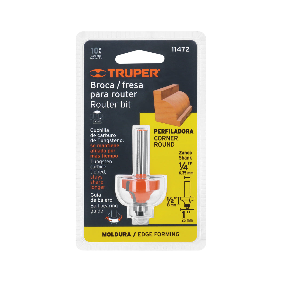BROCA ROUTER 1X 1/2 TRUPER REDON/MOL DE BAL