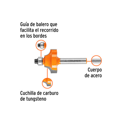 BROCA ROUTER 1X 1/2 TRUPER REDON/MOL DE BAL