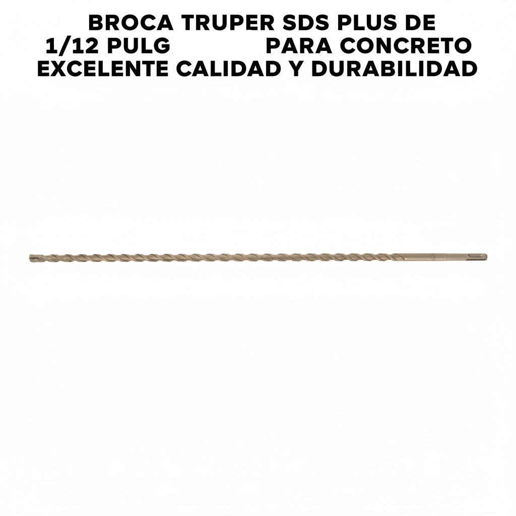 BROCA TRUPER SDS PLUS DE 1/12 PULGADAS PARA CONCRETO