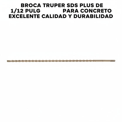 BROCA TRUPER SDS PLUS DE 1/12 PULGADAS PARA CONCRETO