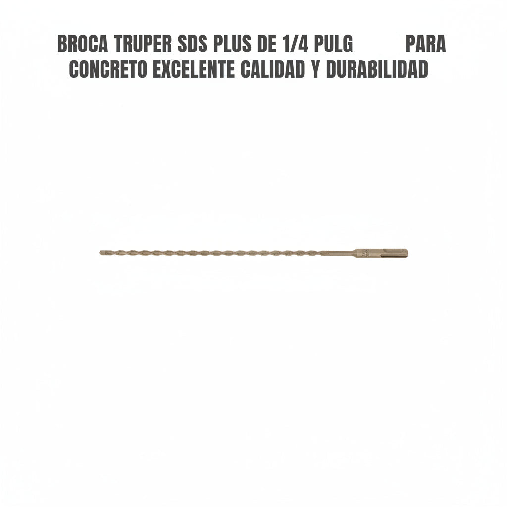 BROCA TRUPER SDS PLUS DE 1/4 PULGADAS PARA CONCRETO