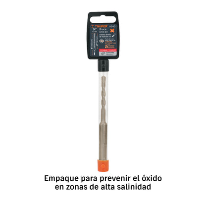 BROCA TRUPER SDS PLUS DE 1/4 PULGADAS PARA CONCRETO