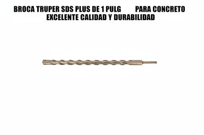 BROCA TRUPER SDS PLUS DE 1 PULGADAS PARA CONCRETO