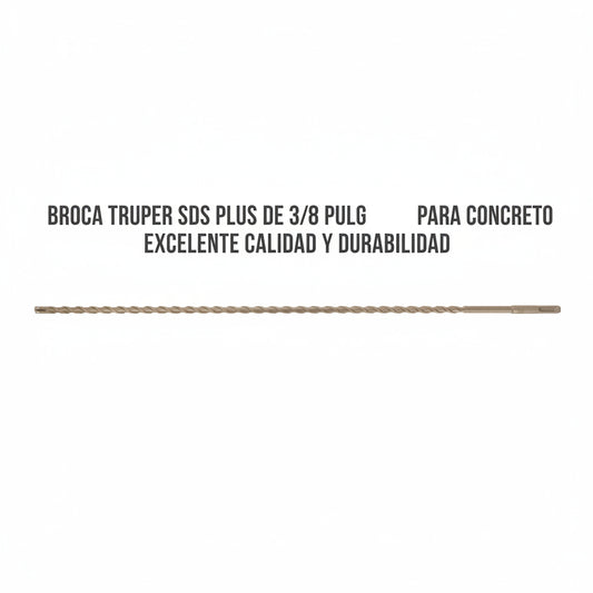 BROCA TRUPER SDS PLUS DE 3/8 PULGADAS PARA CONCRETO - 6 pulgadas