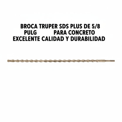 BROCA TRUPER SDS PLUS DE 5/8 PULGADAS PARA CONCRETO