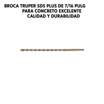 BROCA TRUPER SDS PLUS DE 7/16 PULGADAS PARA CONCRETO