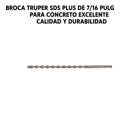 BROCA TRUPER SDS PLUS DE 7/16 PULGADAS PARA CONCRETO - 6 pulgadas