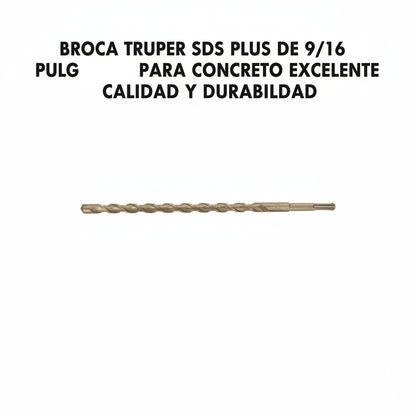 BROCA TRUPER SDS PLUS DE 9/16 PULGADAS PARA CONCRETO