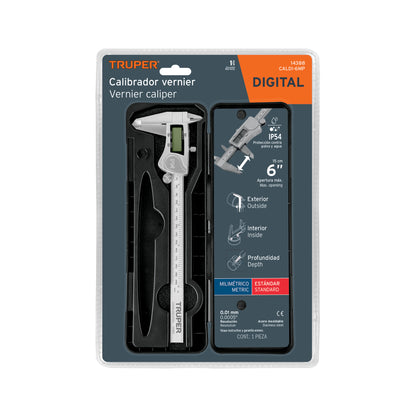 CALIBRADOR PIE DE REY 6"/150MM CALDI-6MP TRUPER DIGIT