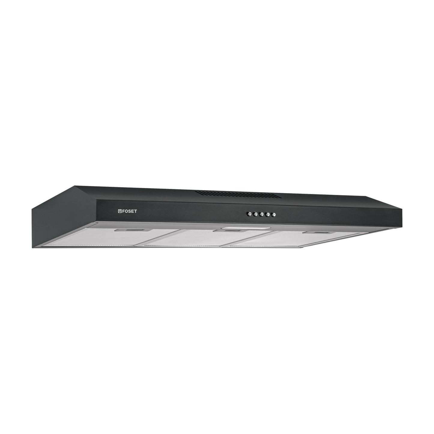 Campana extractora 80 cm, empotrable, negra, FOSET