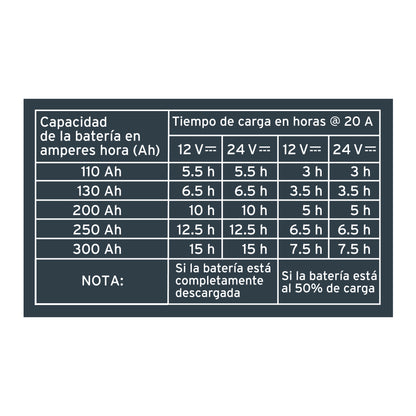 CARGADOR DE BATERIA TRUPER DE 100A 12-24V