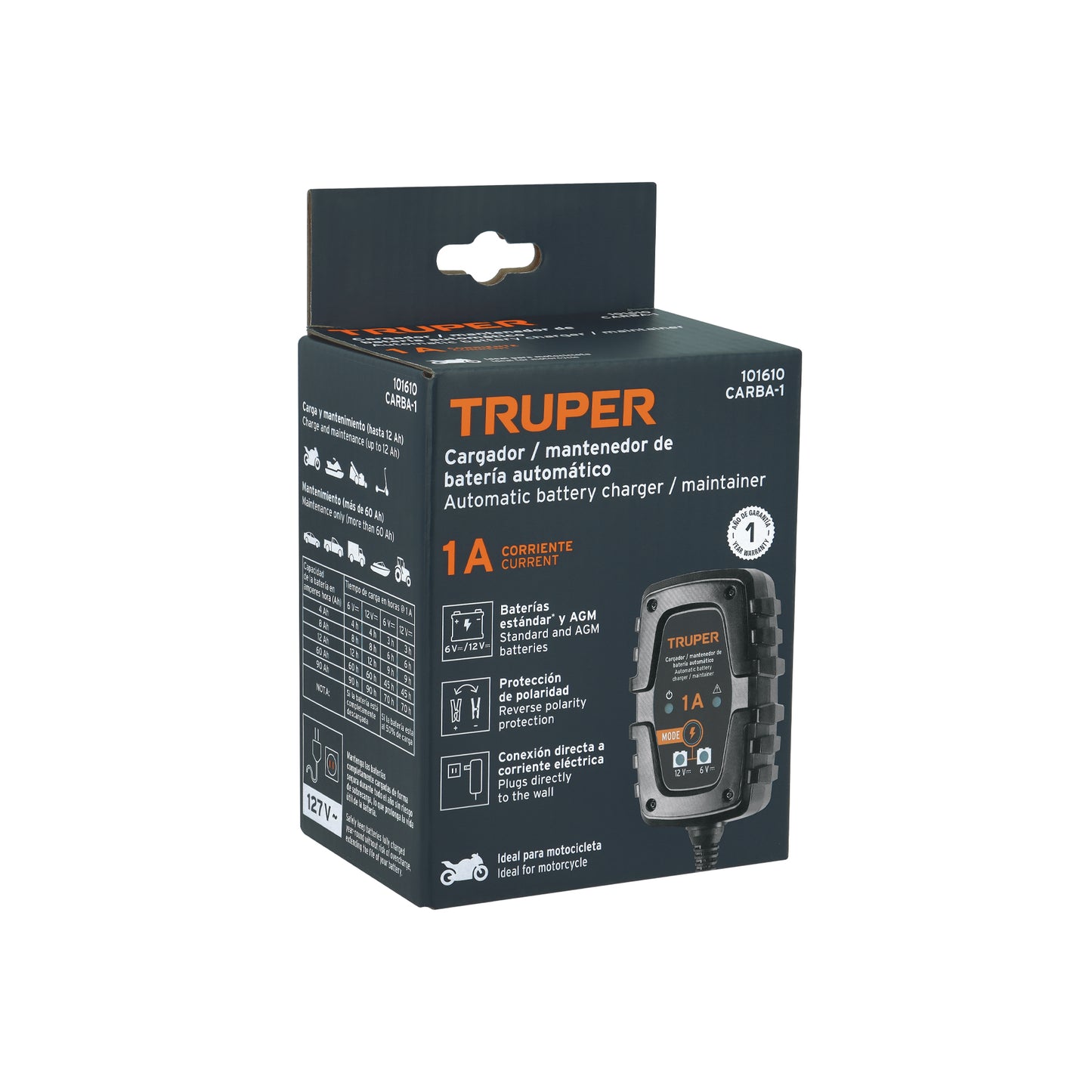 CARGADOR DE BATERIA TRUPER DE MINI 1A 6-12V