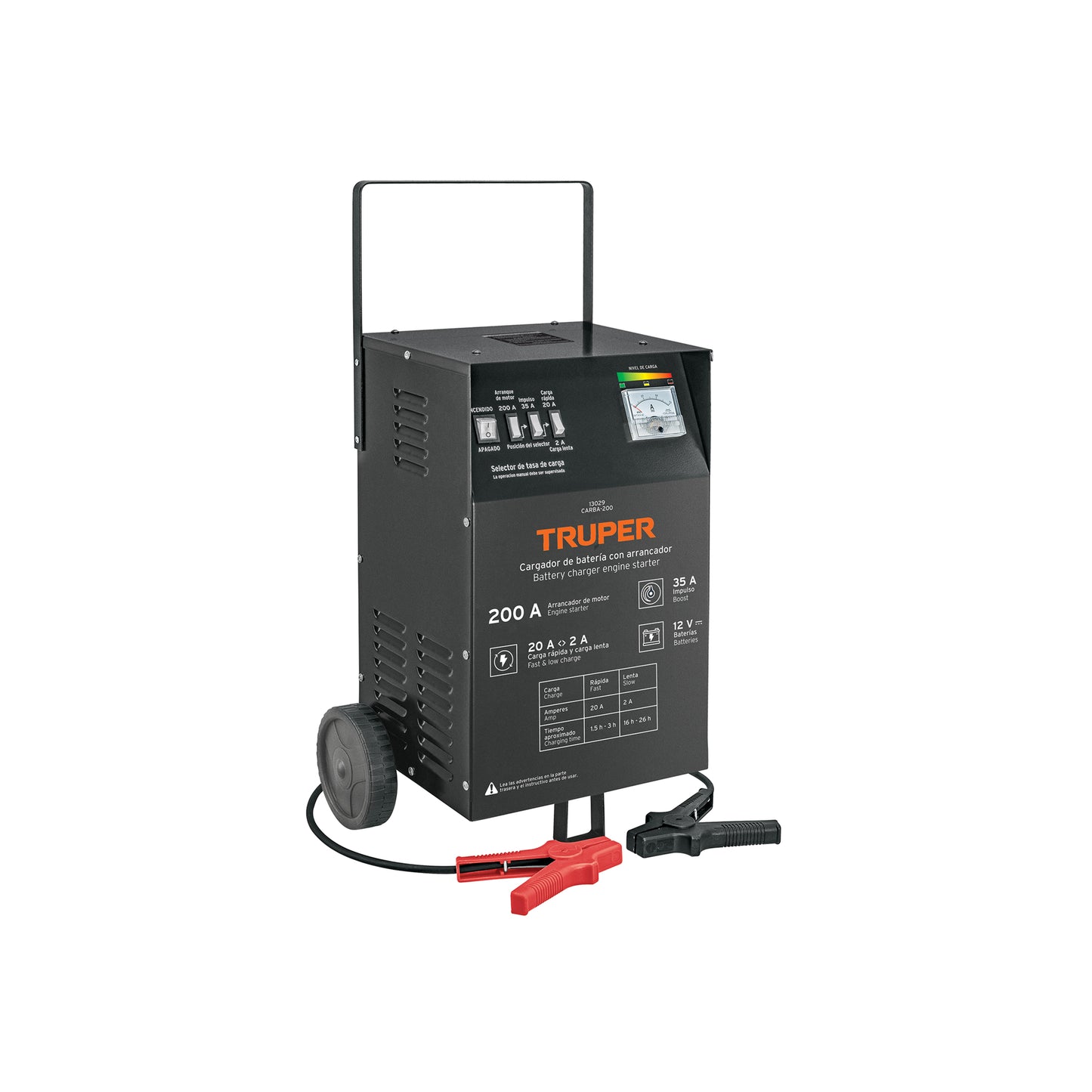 CARGADOR DE BATERIA TRUPER DE 200A 12V