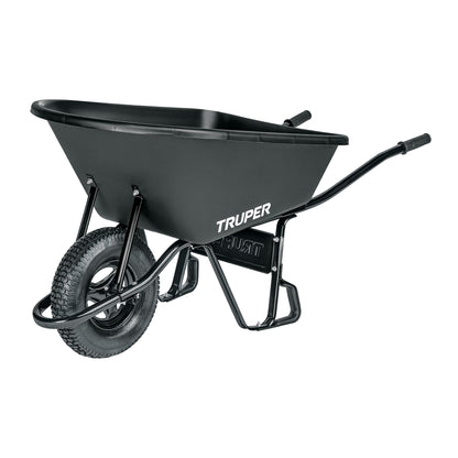 CARRETA TRUPER DESARMADA PLASTICA PARA GRANOS CAT-60PL NEGRA