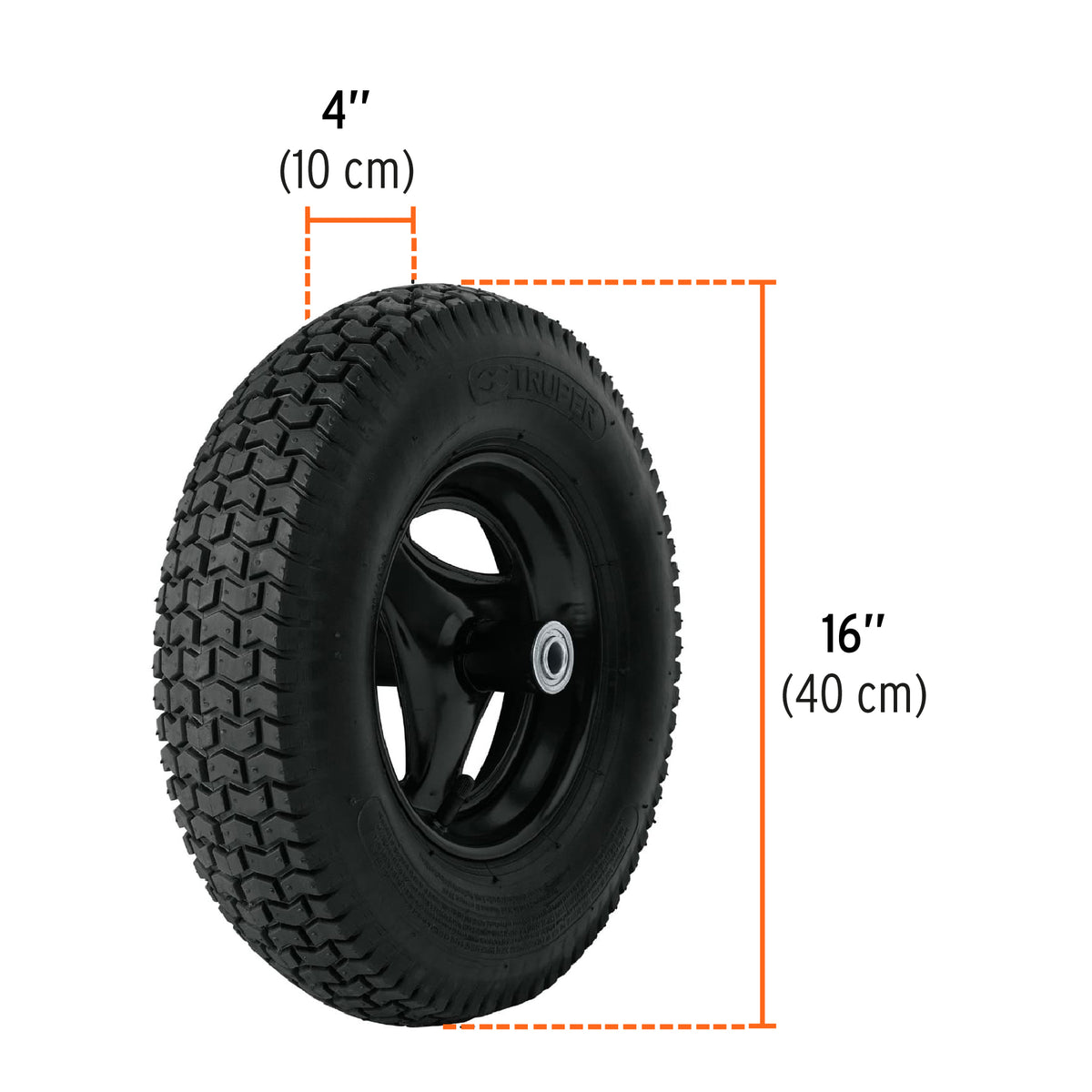 CARRETA TRUPER DESARMADA PLASTICA PARA GRANOS CAT-60PL NEGRA