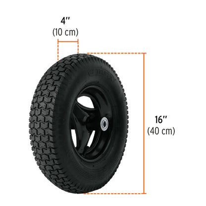 CARRETA TRUPER DESARMADA PLASTICA PARA GRANOS CAT-60PL NEGRA