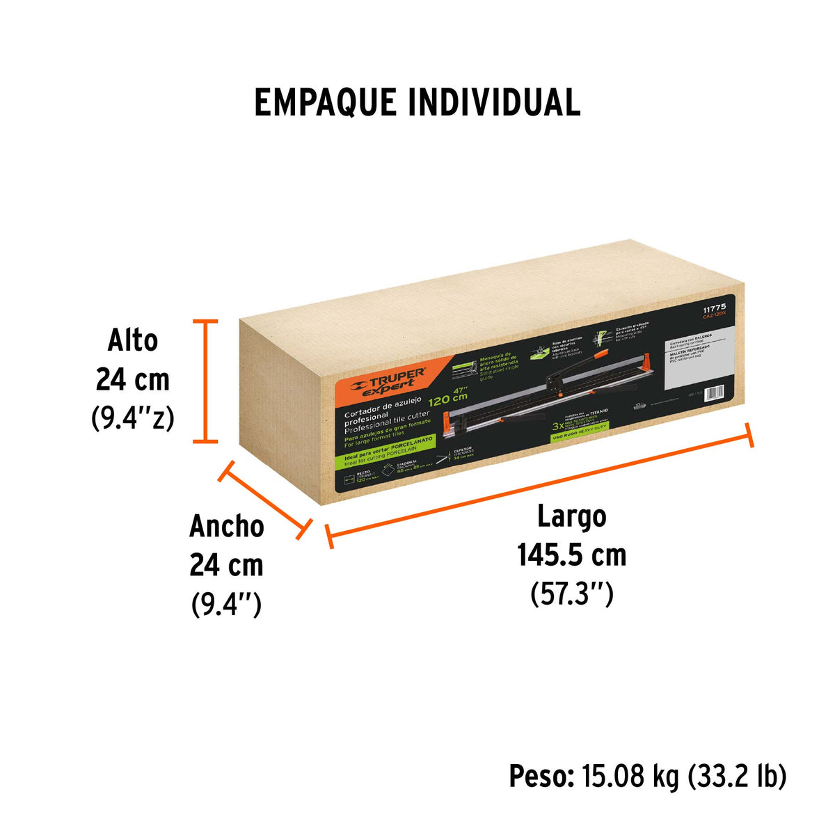 CORTADOR AZULEJO 120CM TRUPER EXPERT CAZ-120X