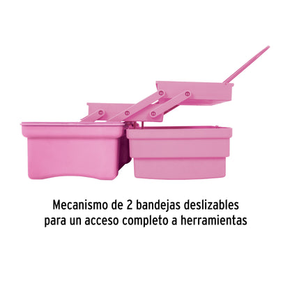 CAJA PRETUL COSMETIQUERA 14 CCO-14RP ROSA/MORADA