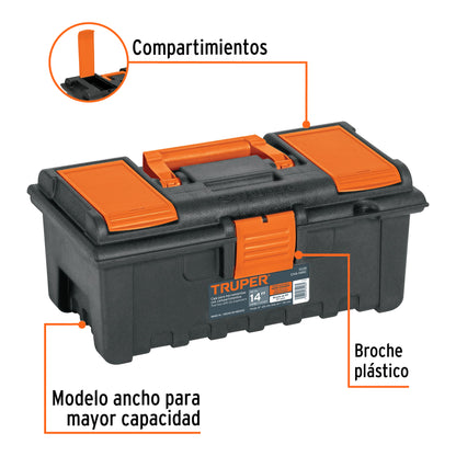 CAJA PARA HERRAMIENTAS TRUPER NARANJA