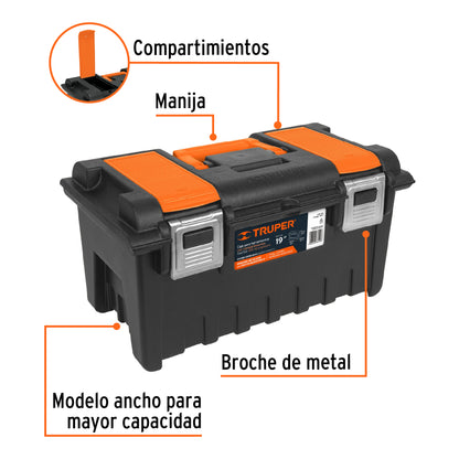 CAJA PARA HERRAMIENTA TRUPER CHA-19S NARANJA