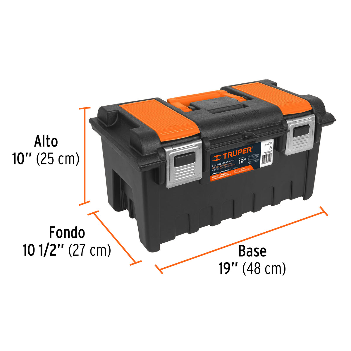 CAJA PARA HERRAMIENTA TRUPER CHA-19S NARANJA