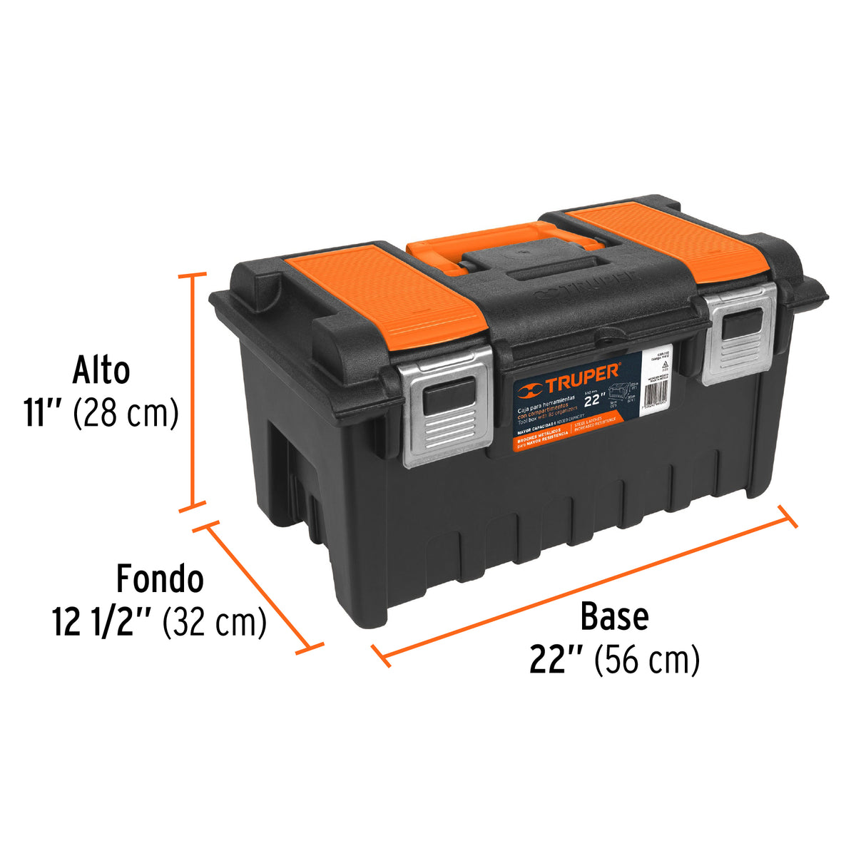 CAJA PARA HERRAMIENTA TRUPER CHA-19S NARANJA